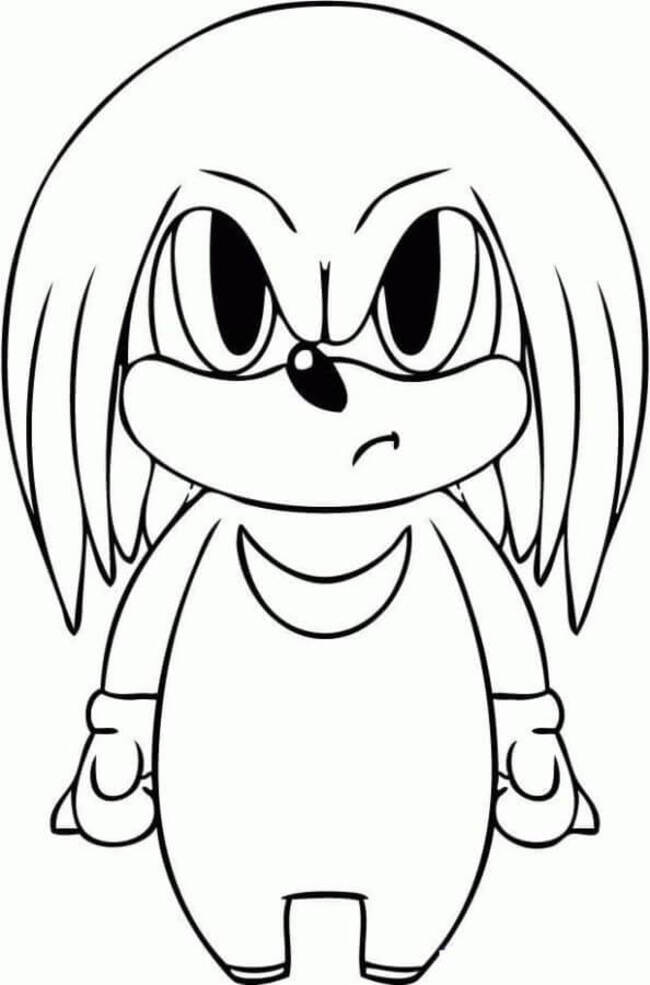 基本的な ナックルズ ぬりえ