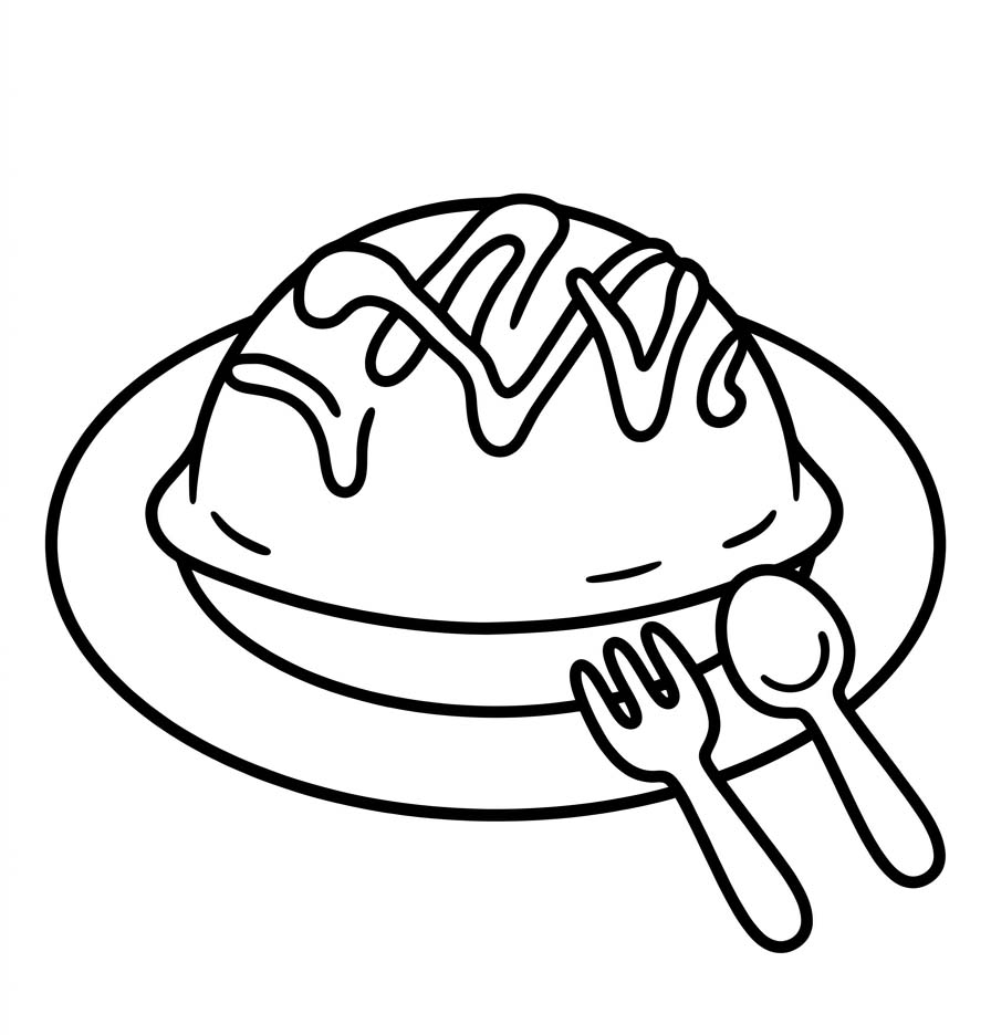 基本的な オムライス ぬりえ