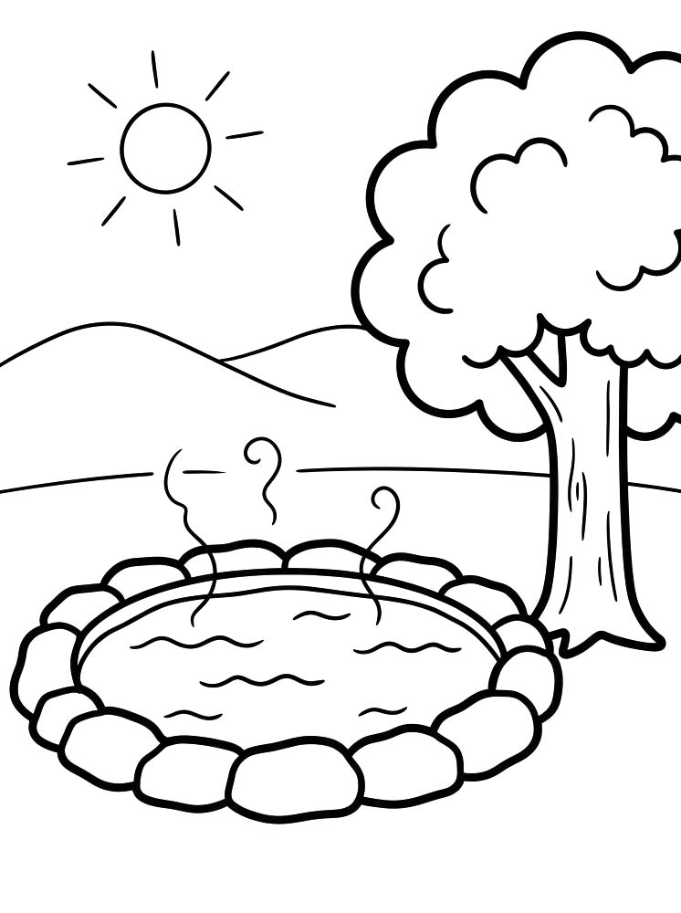基本的な 温泉 描く ぬりえ