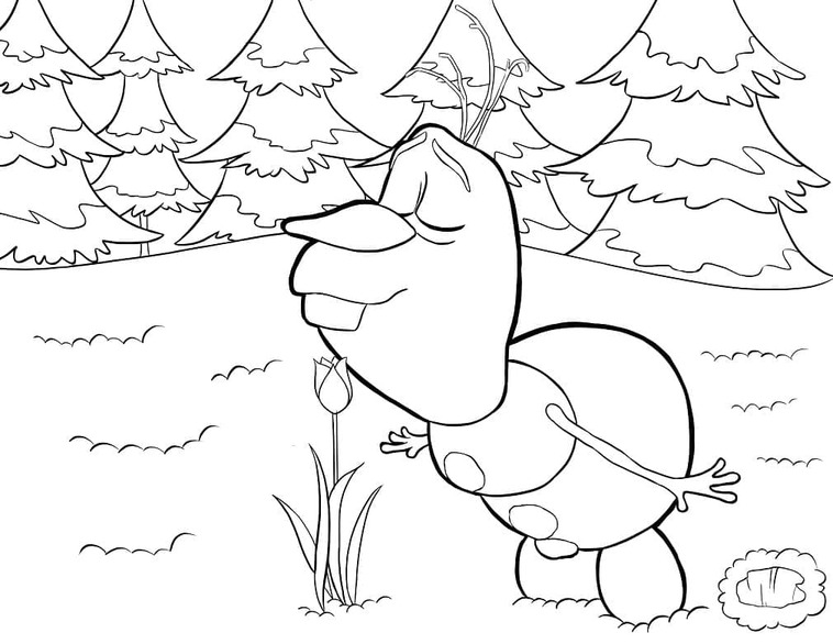 基本的な オラフ ぬりえ