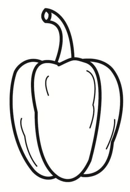 基本的な ピーマン 描く ぬりえ