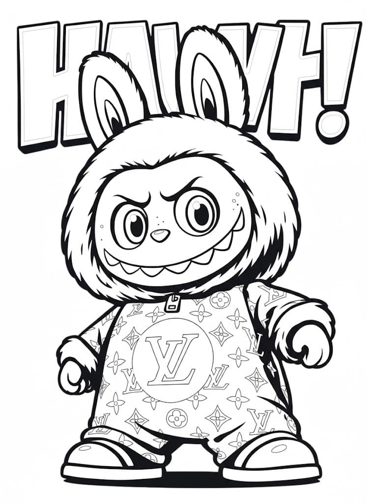 基本的な ラブブ 描く ぬりえ