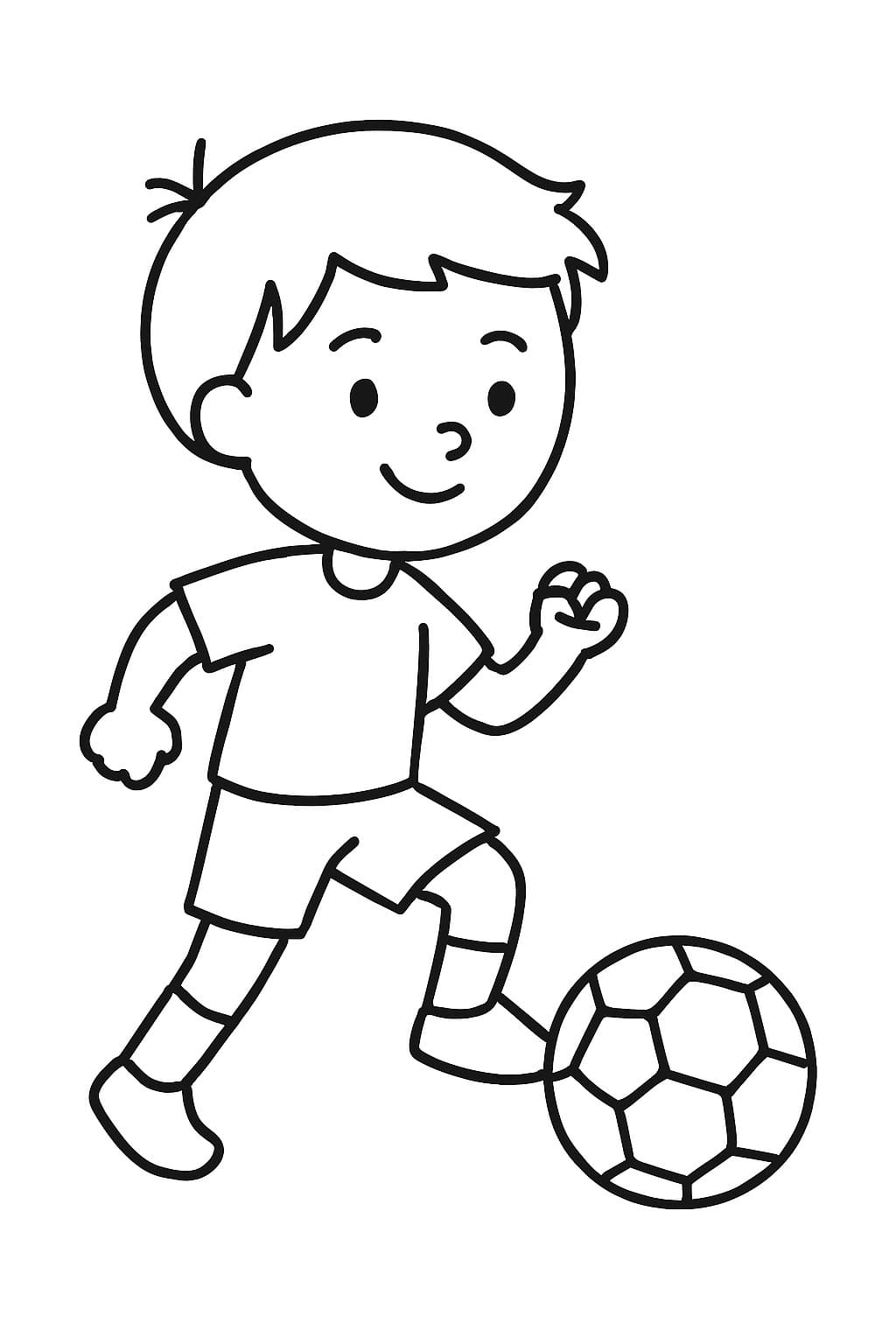 基本的な サッカー 描く ぬりえ