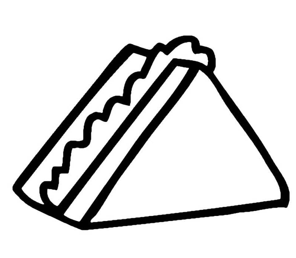 基本的な サンドイッチ ぬりえ