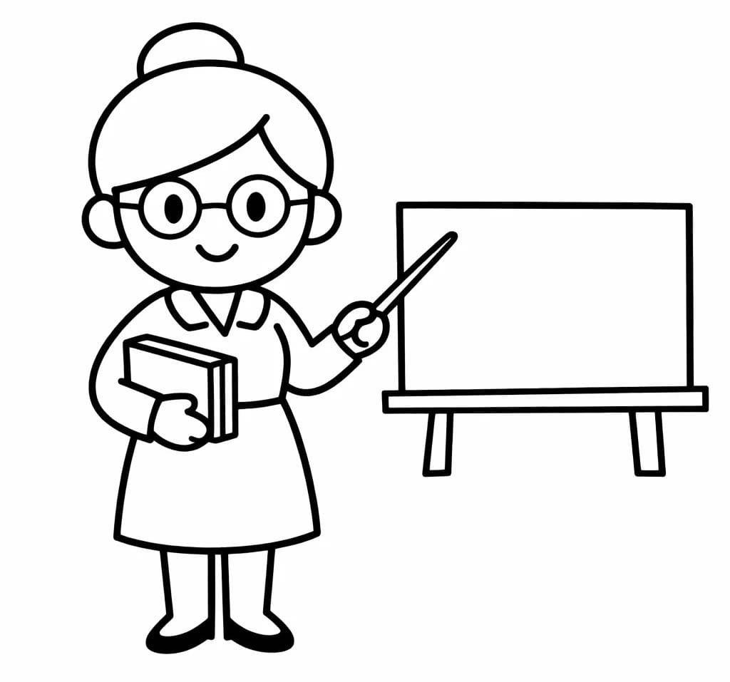 基本的な 先生 描く ぬりえ