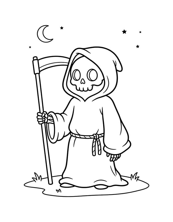 基本的な 死神 描く ぬりえ