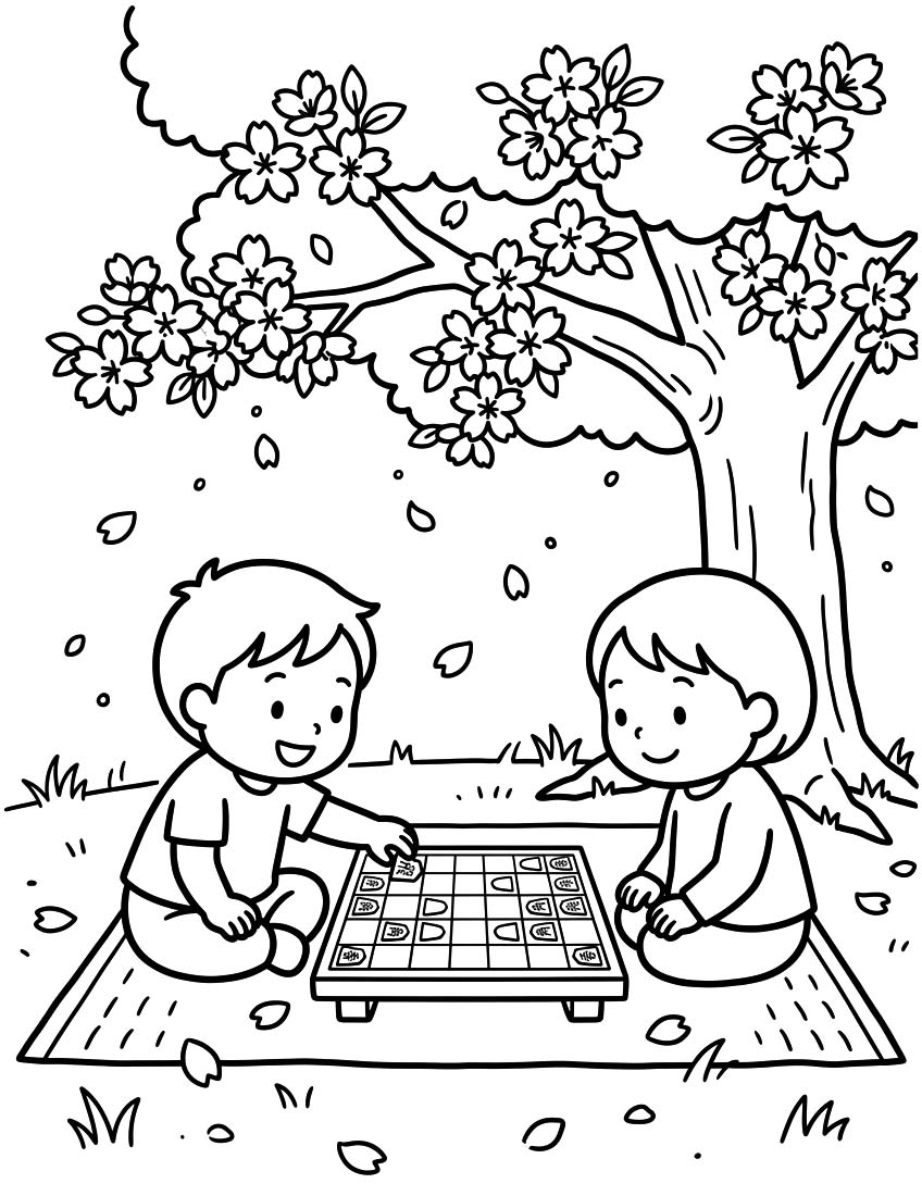 基本的な 将棋 ぬりえ