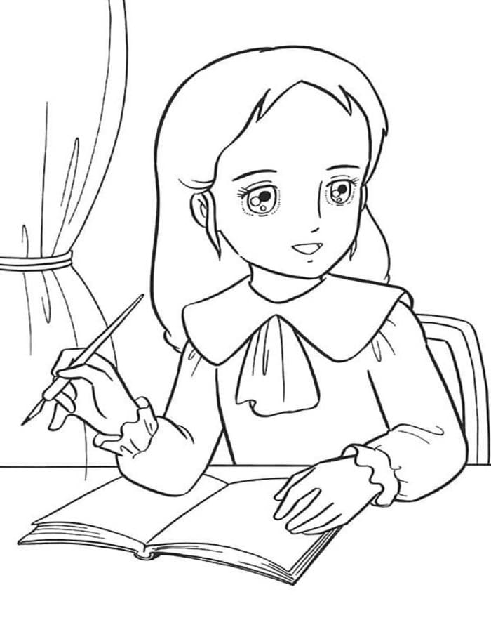 基本的な 小公女セーラ 描く ぬりえ