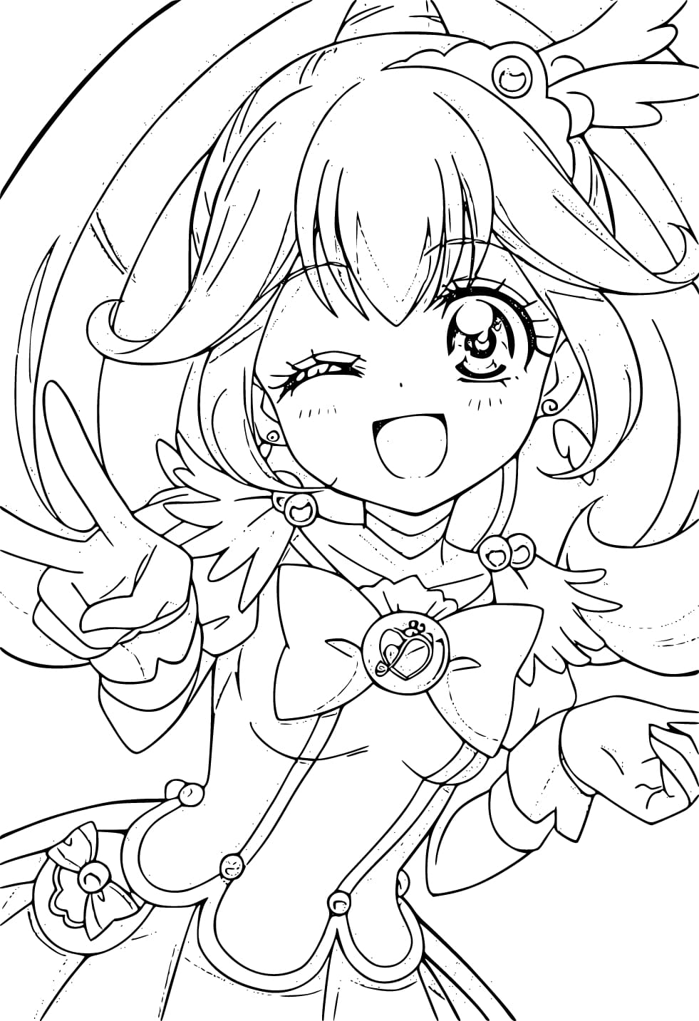 基本的な スマイルプリキュア ぬりえ