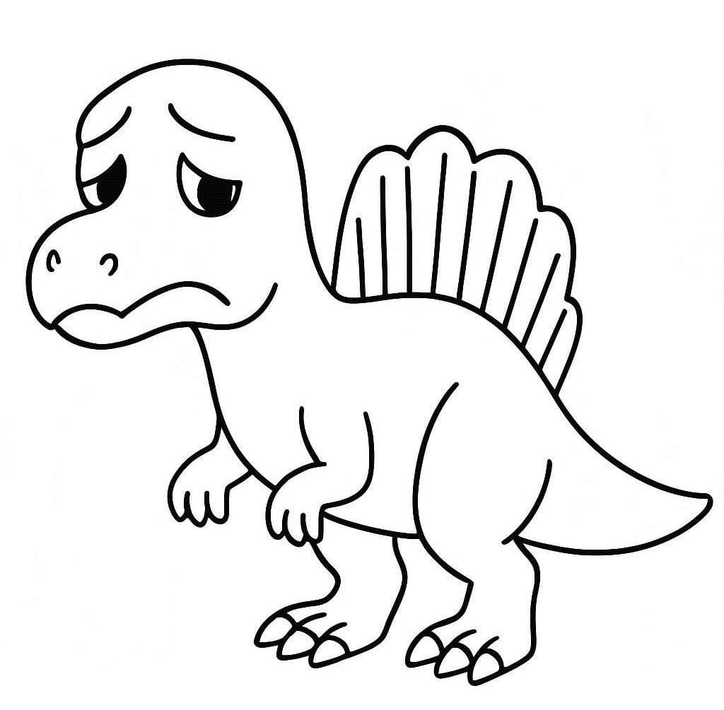 基本的な スピノサウルス 描く ぬりえ