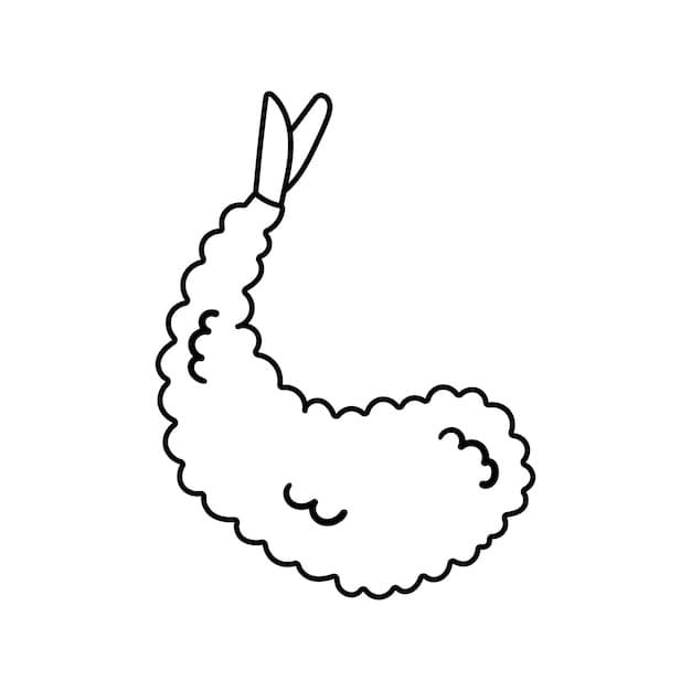 基本的な 天ぷら ぬりえ