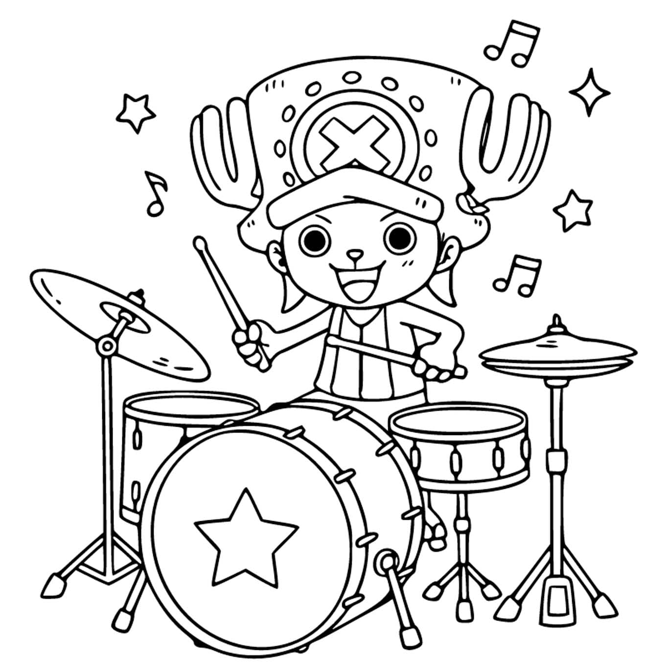 基本的なトニートニー・チョッパー 描く ぬりえ