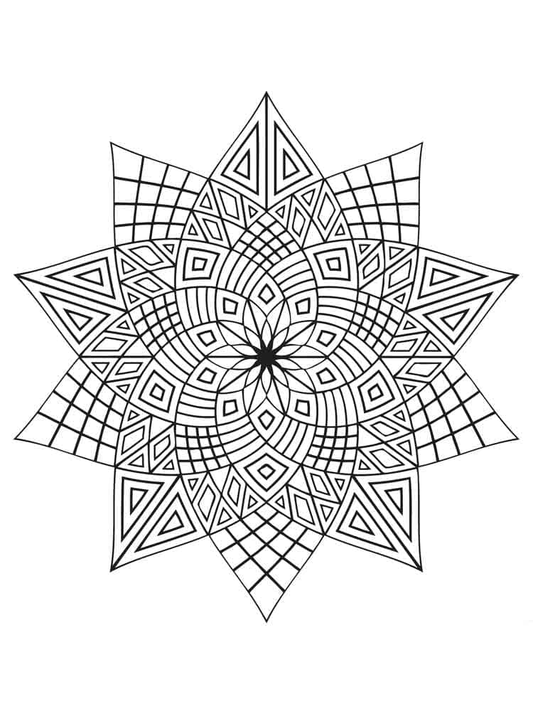 幾何学的な 3 ぬりえ