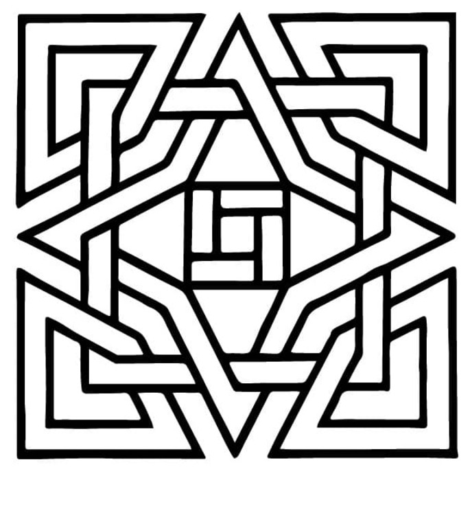 幾何学的な 印刷可能 ぬりえ