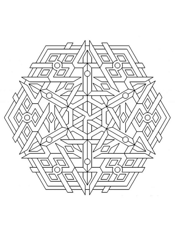 幾何学的な とても簡単 ぬりえ