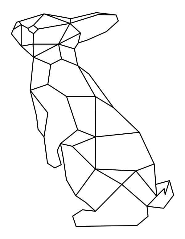 幾何学的な うさぎ ぬりえ