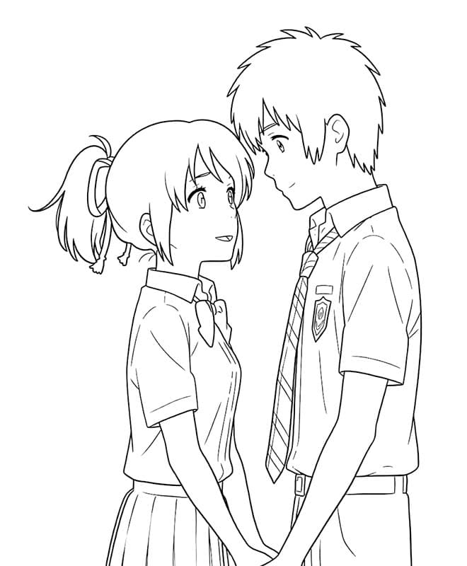 君の名は。印刷 ぬりえ