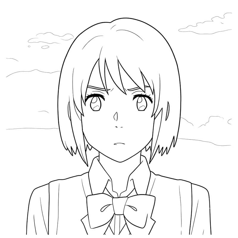 君の名は。無料で ぬりえ