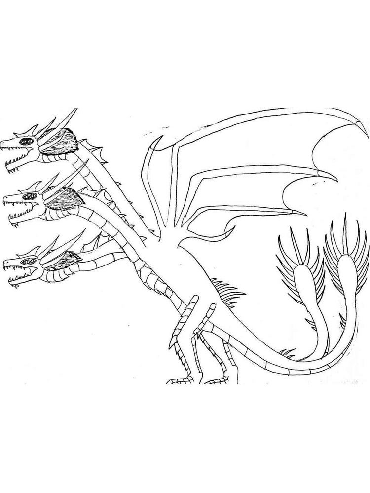 キングギドラの絵 ぬりえ