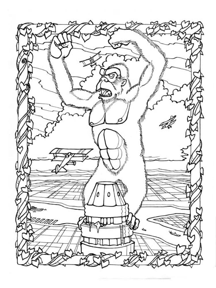 キングコング  漫画 ぬりえ