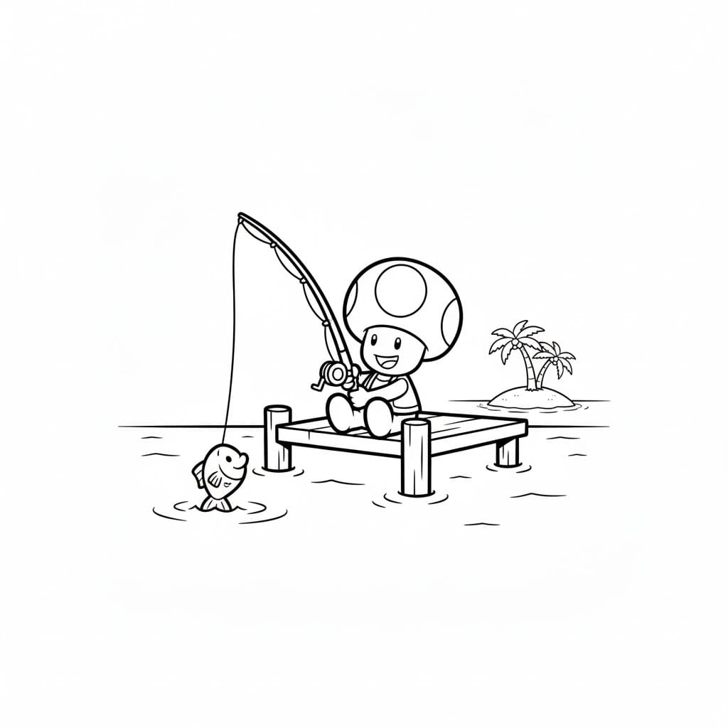 キノピコ 単純 ぬりえ