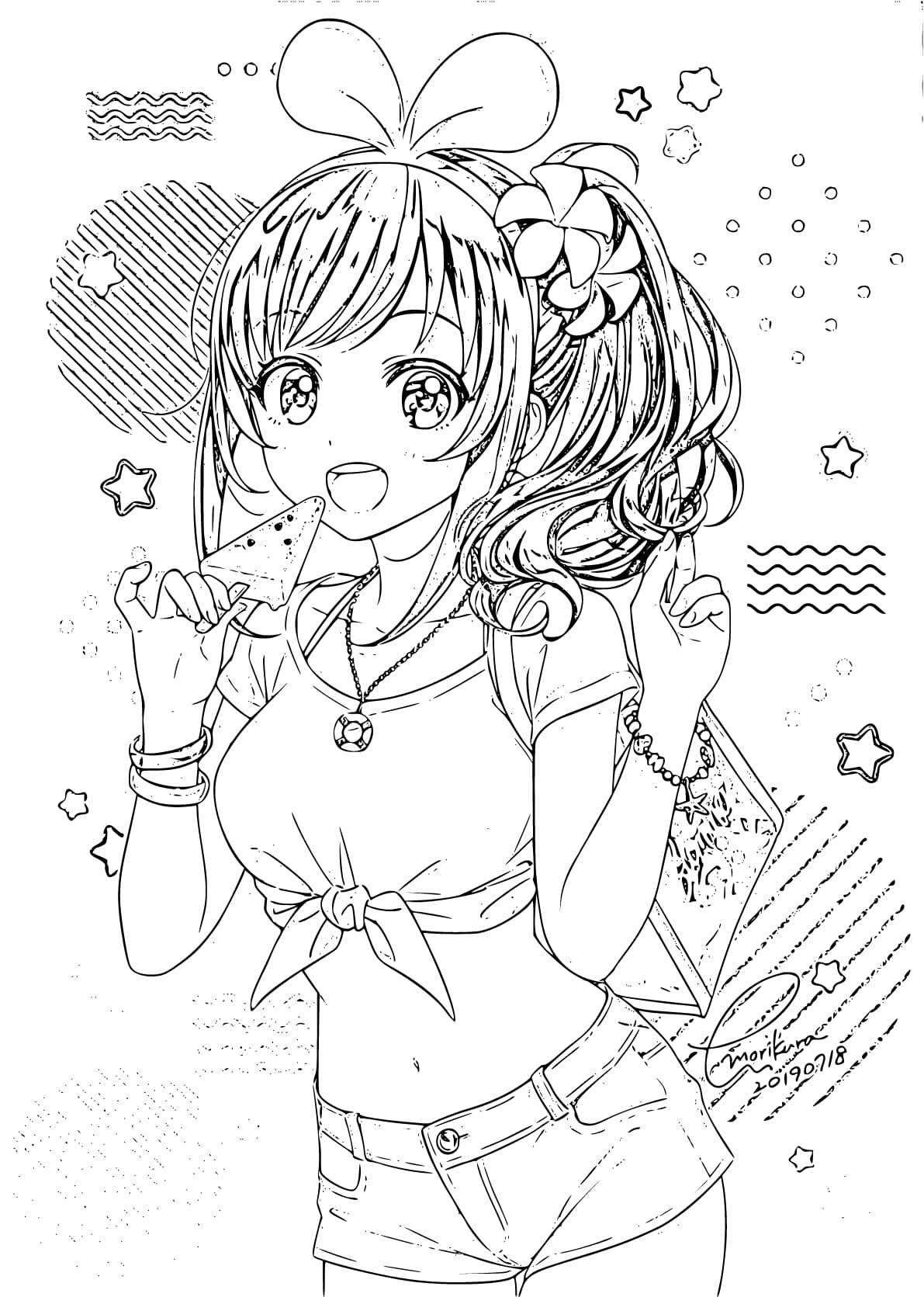 キズナアイ 2 ぬりえ