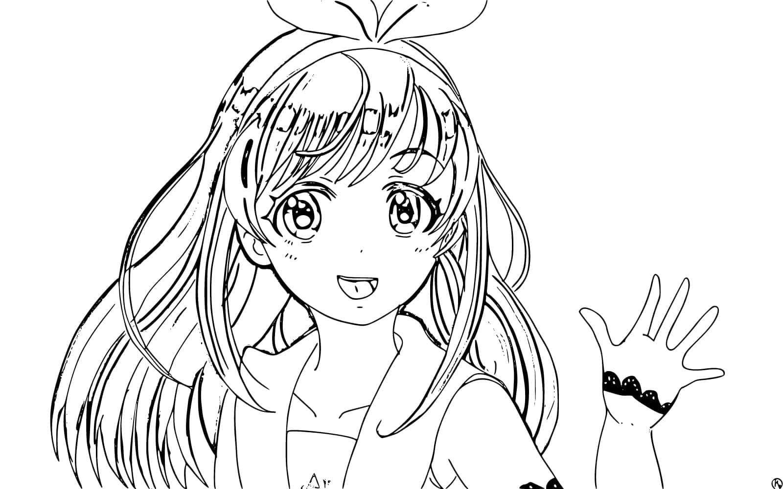 キズナアイ 5 ぬりえ