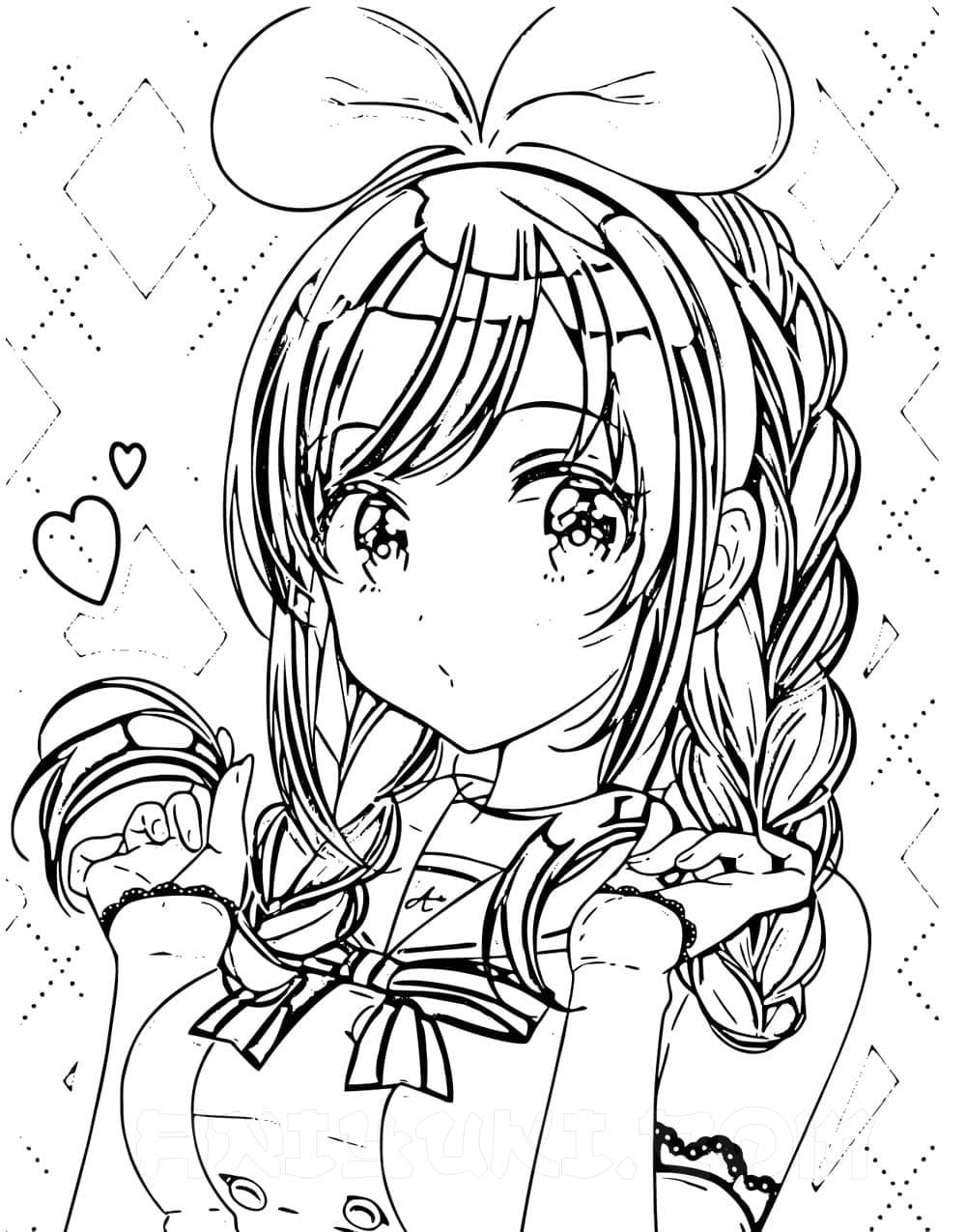 キズナアイ基本的な ぬりえ