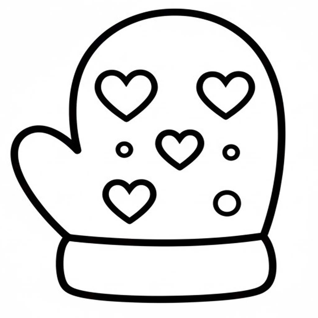 キッズ ミトン ぬりえ