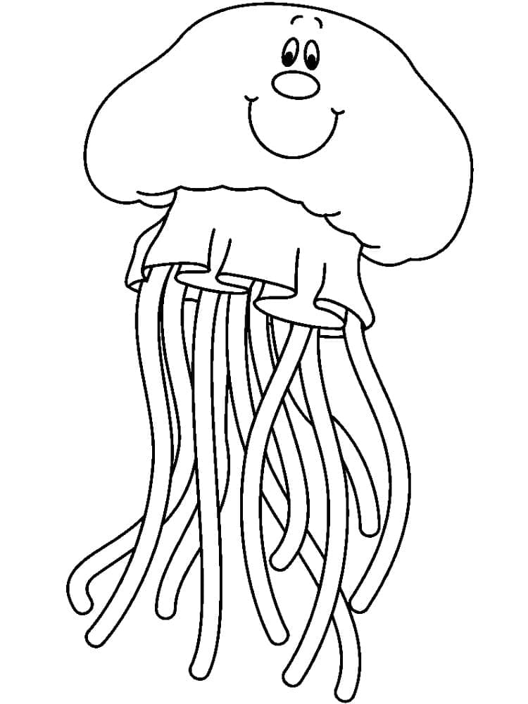 子供向けクラゲ ぬりえ