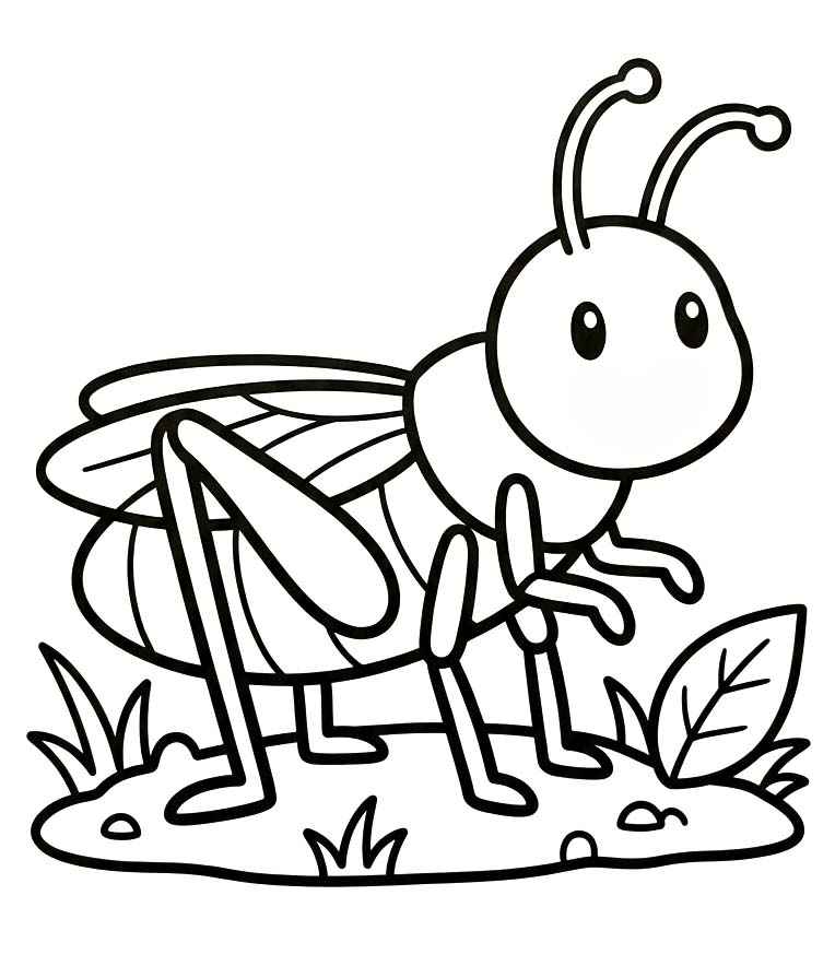 コオロギ 印刷可能 ぬりえ