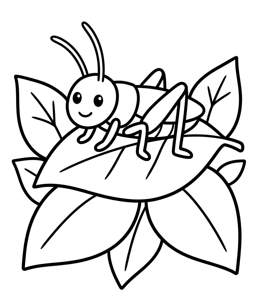 コオロギ 印刷 ぬりえ