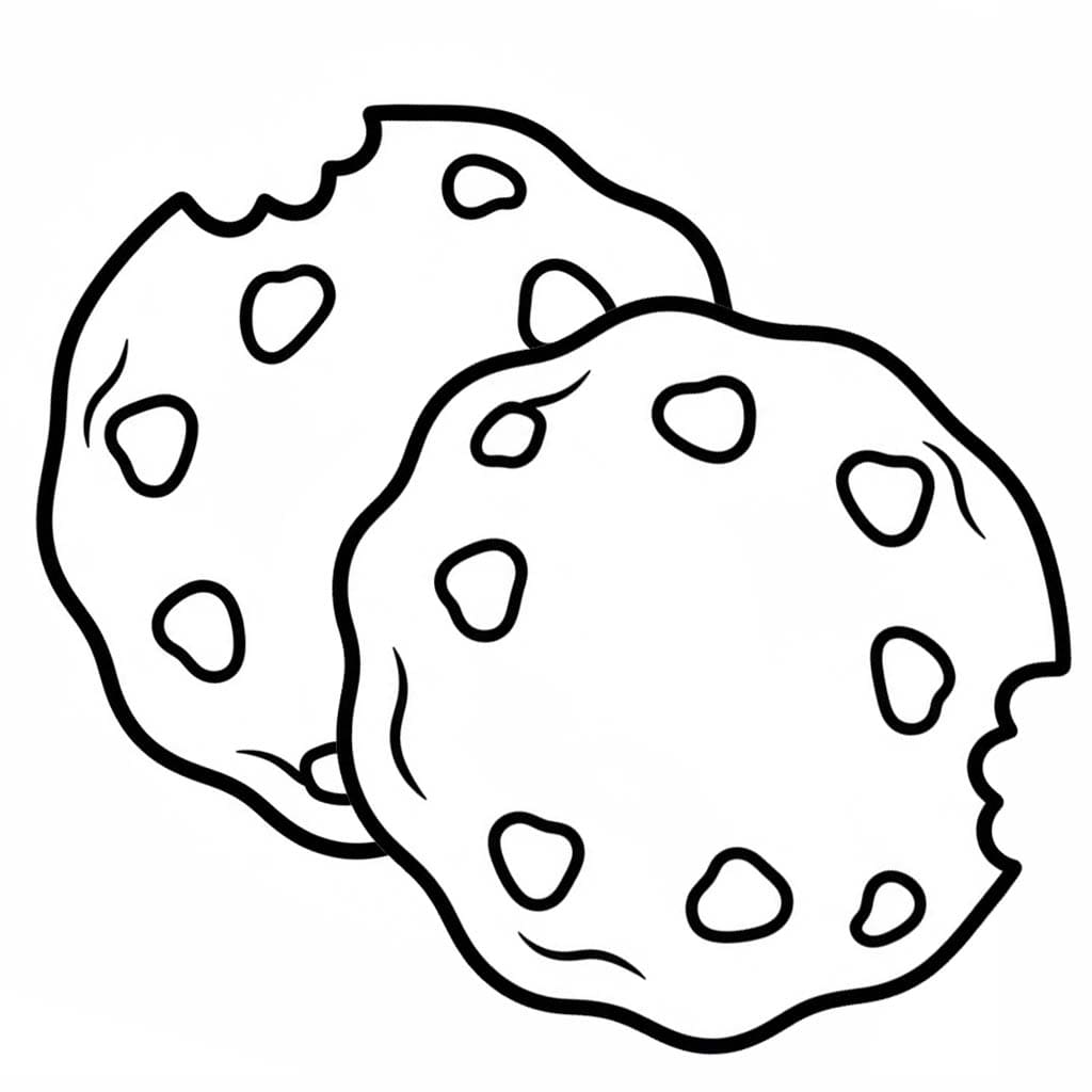 クッキー 印刷可能 ぬりえ