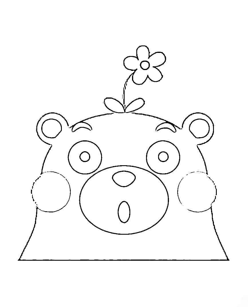 くまモン 10 ぬりえ