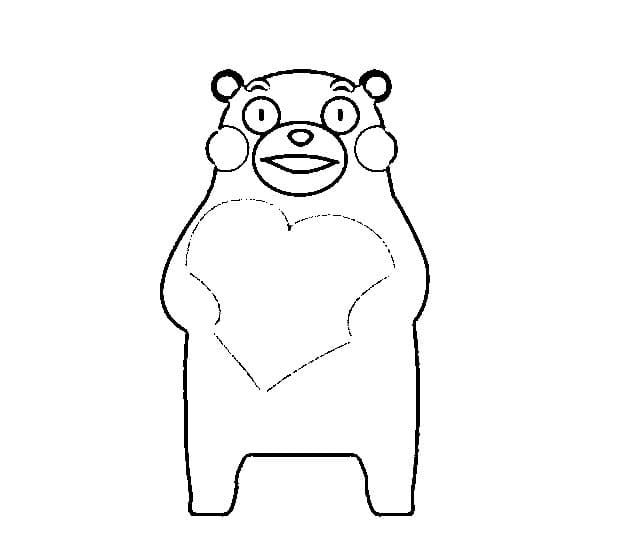 くまモン 12 ぬりえ