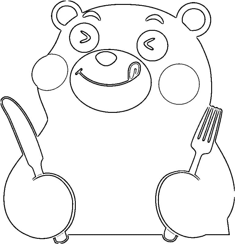 くまモン 16 ぬりえ