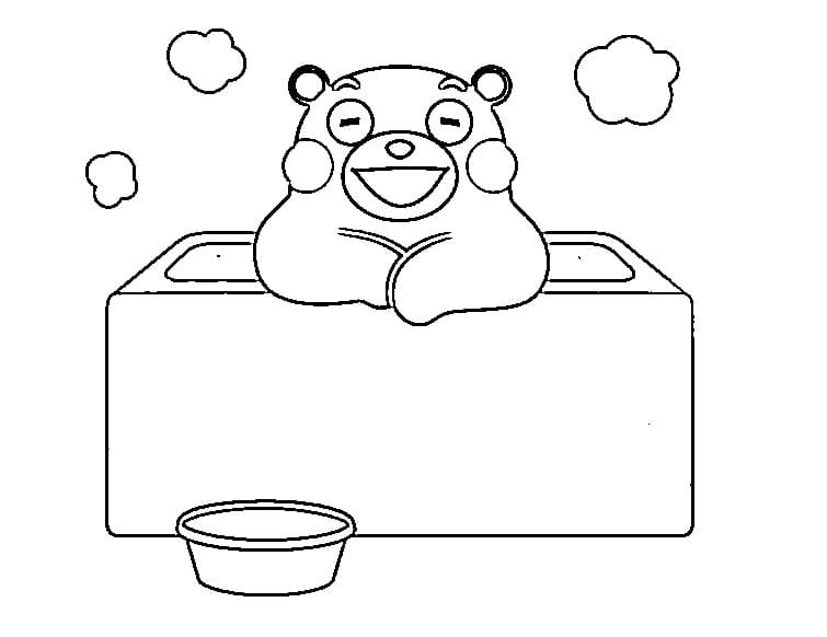 くまモン 3 ぬりえ