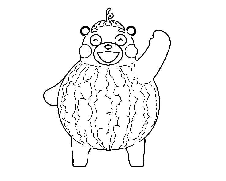くまモン 4 ぬりえ