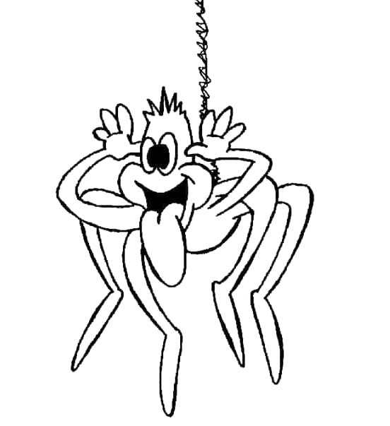 蜘蛛 楽しく描く ぬりえ
