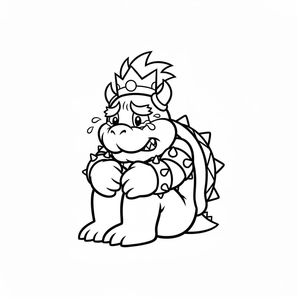 クッパJr 3 ぬりえ