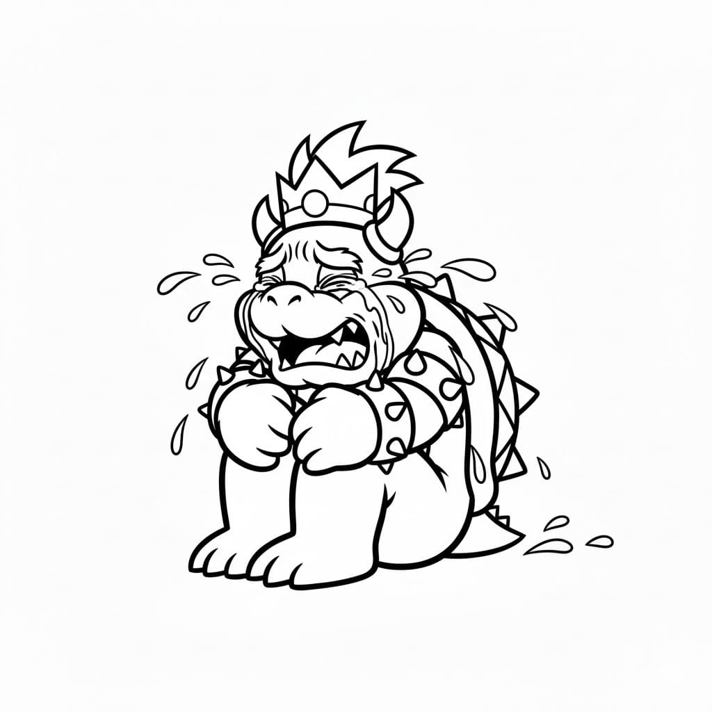 クッパJr 5 ぬりえ