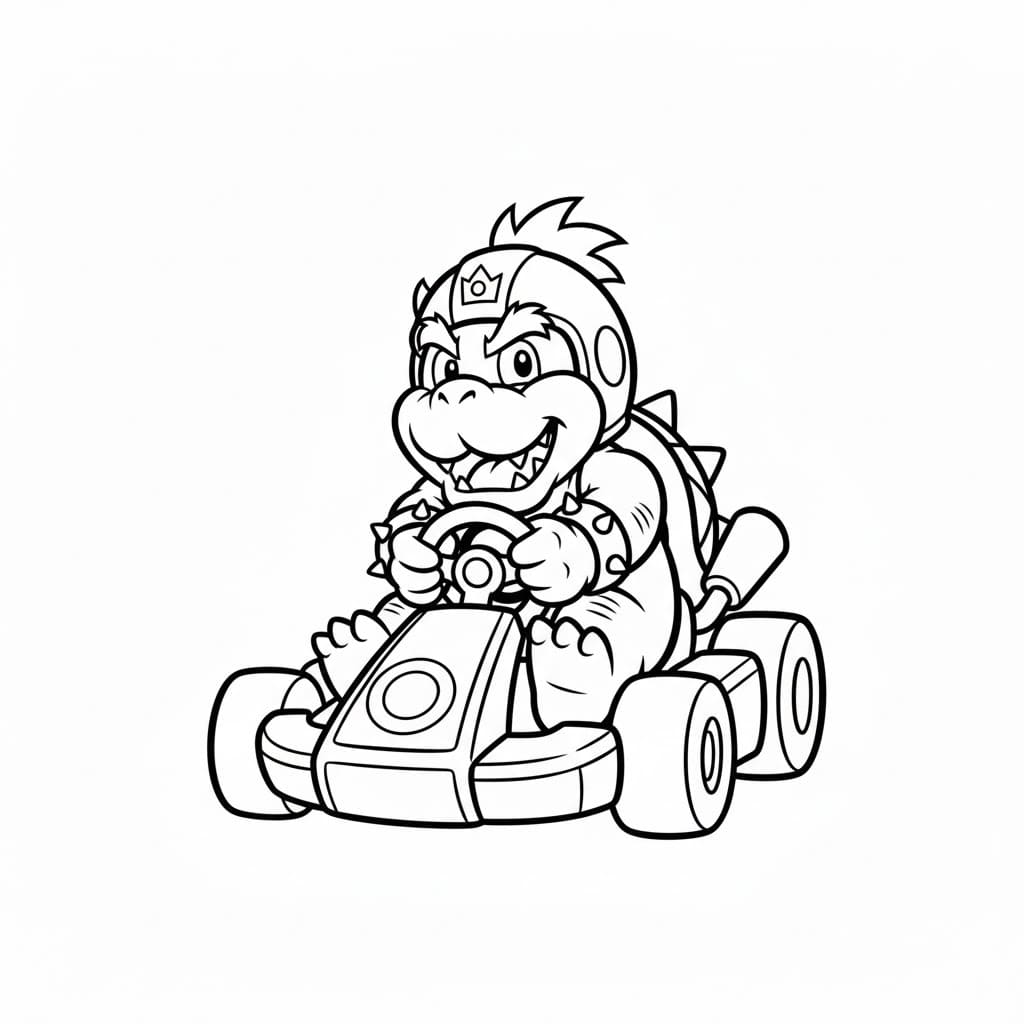 クッパJr 8 ぬりえ