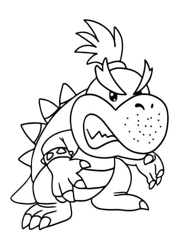 クッパJr 激怒 ぬりえ