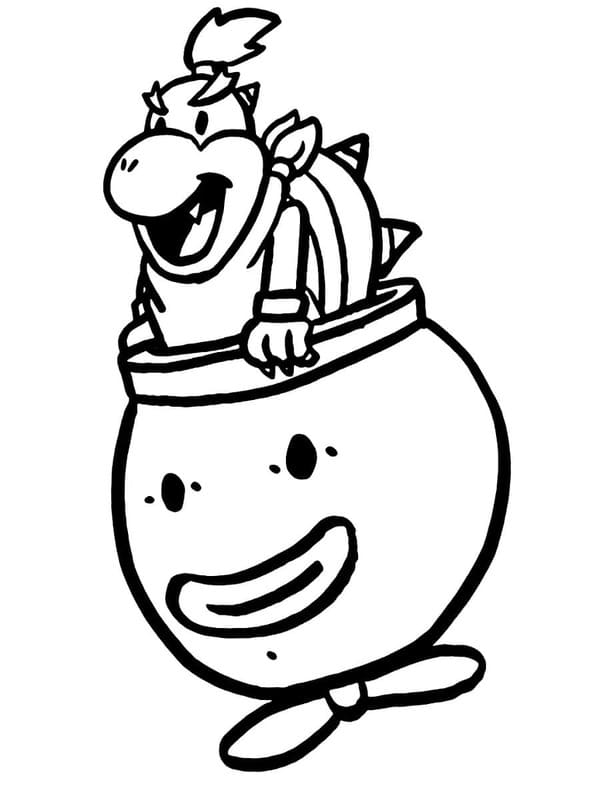 クッパJr 印刷可能 ぬりえ