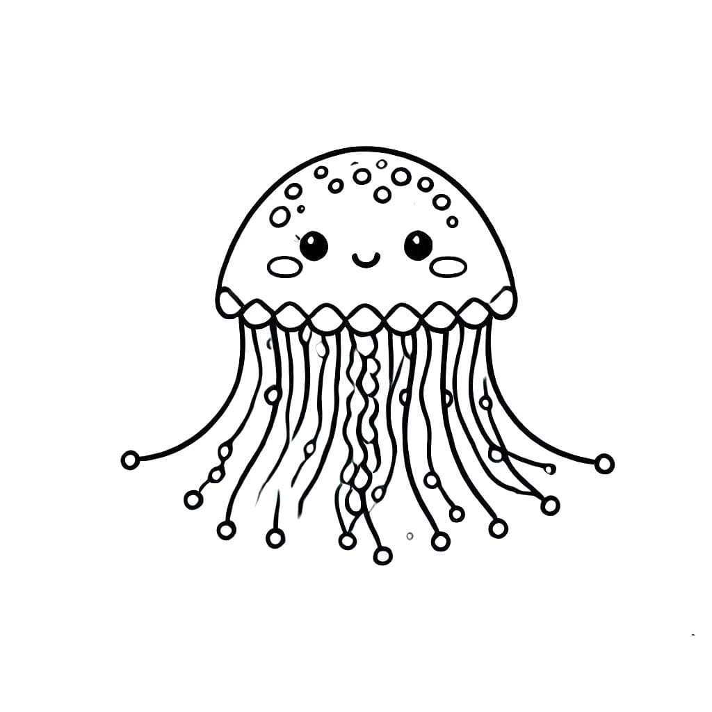 クラゲ 2 ぬりえ