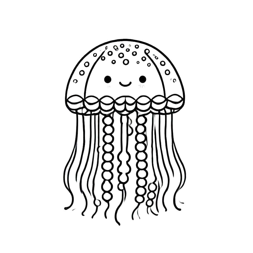 クラゲ 5 ぬりえ