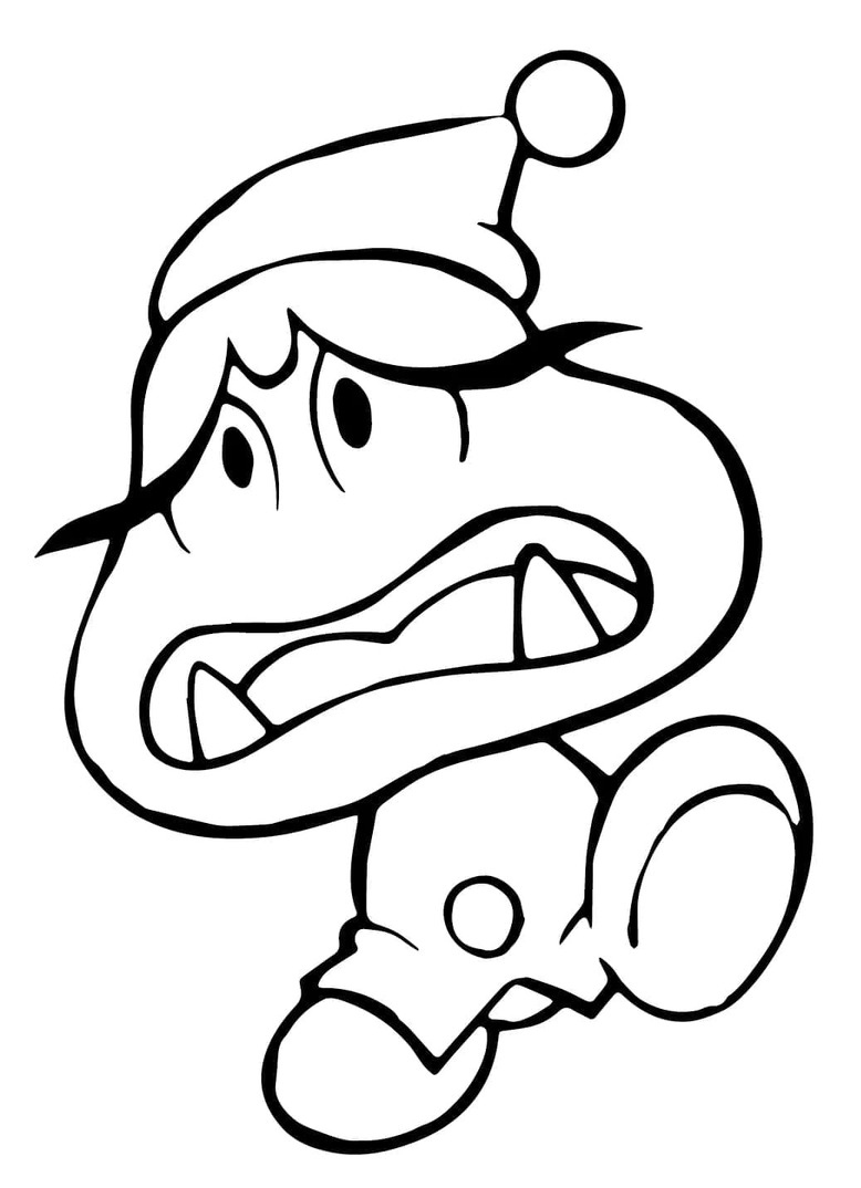 クリボー 描画 ぬりえ