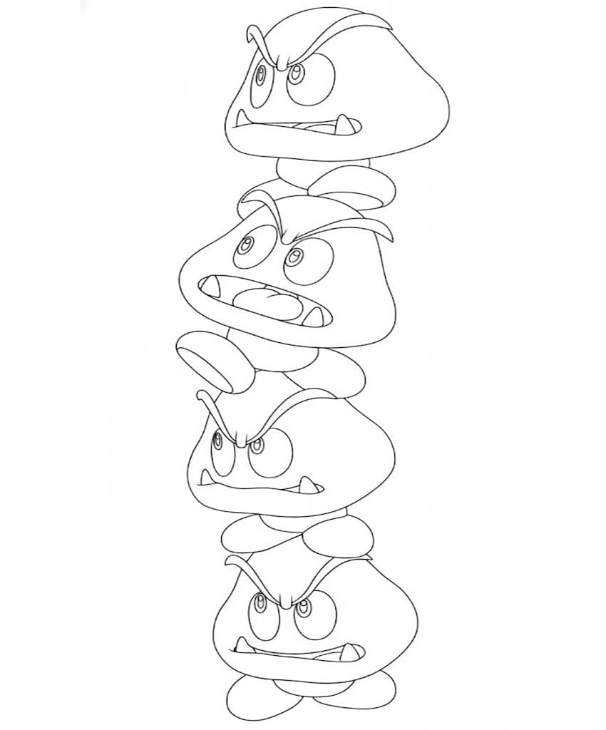 クリボー 基本的な ぬりえ