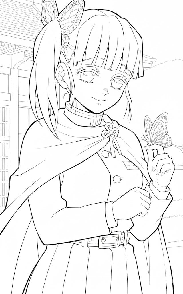 栗花落カナヲ 4 ぬりえ