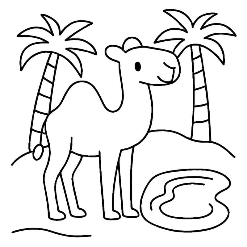 キャメル 簡単 ぬりえ